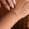 Love Knot Double Snake Chain Bracelet in Stainless Steel - Image 3