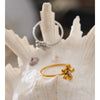 Size 6789 Stainless Steel Flower Simple Ring Gold Color Pvd Plated Spring Summer Chic Finger Jewelry - Image 2