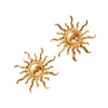 Statement Retro Half Sun Design Stainless Steel Stud Earrings For Women Fan-shape Gold Color Personality Vacation Jewelry Gift - Image 9