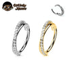 Titanium Hinged Segment Ring Cartilage Hoops Double Row Helix Piercing Jewellery Conch Ring Septum Ring Tragus Daith Earring - Image 1