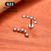 Titanium 16G CZ Star Flat Back Stud Earring Internal Thread Ear Cartilage Tragus Lobe Conch Helix Piercing Jewelry - Image 5