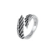 Silver Angel Wing Feather Stackable Open Rings For Women Beautiful Jewelry Accessories Prevent Allergy - Image 2