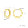 Small Hoop Earrings Women Hip Hop Jewelry Circle Round A Zircon Rose Gold Color Men Piercing Ear Clip - Image 6