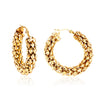 Punk Golden Plated Stainless Steel Reticulate Rhombus Hoops Earrings For Women Anti-Allergic Temperament Jewelry - Image 28