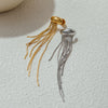 Tassel Ear Clip Gold Color Plated Stainless Steel Smooth Small Steel Bead Tassel Earrings Women's Jewe - Image 6