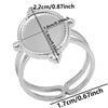 1/2pcs Mix Silver/Gold Color Oval Flower Sun Ring Stainless Steel Rings For Women Men Accessories Round Blank Cobochons Settings - Image 23