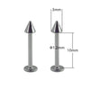 2PC Punk Stainless Steel Spike Ball Labret Lip Piercing Devil Studs Cone Conch Helix Cartilage Earrings Falt Piercings Jewelry - Image 12