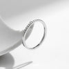 Simple Eternity Ring Silver Sparkling Simple Thin Wedding Band Rings For Women Jewelry - Image 6