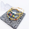 Multicolor Bead Bracelet with Blue Eye Motif and Adjustable Cord - Image 3