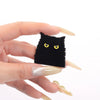 Cute Black Cat Enamel Pin Cartoon Cool Kitten Animal Brooch Metal Badge for Jewelry Clothes Jackets Deco Gifts for Cats' Lovers - Image 3