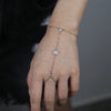 Elegant Five-pointed Star Pendant Link Chain Ring Bracelets for Women Paved Cubic Zircon Gold Platinum Color Jewelry - Image 5