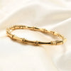 Stainless Steel Bamboo Cuff Bracelets Bangles for Woman Gold Color Wedding Female Jewelry Gifts - Image 4