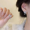 Y2K Bowknot Zircon Stud Earrings for Women Korean Silver Color Pink Crystal Personality Earring Girl Party Jewelry Gifts - Image 8