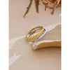 6789# Statement Stainless Steel Metal Double Color Geometric Casting Ring for Women Jewelry Gift - Image 6
