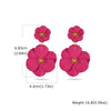 Big Flower Drop Earrings for Women Exaggerated Double Floral Dangle Earrings Statement Charm Jewelry for Wedding Party - Image 13