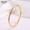Classic Bracelet Design Gold Color Stainless Steel Sparkling Zircon Bangles for Women Gift Jewelry - Image 6