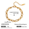 Link Chain Stainless Steel Bangle Bracelet for Women Golden Metal Texture Jewelry Beach Gift Man - Image 21