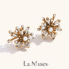 Hiphop Pearl Cubic Zirconia Earrings Stainless Steel Earrings For Women Jewelry Gift - Image 1