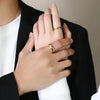 4/6MM Black/Gold/Silver Faceted Edge Dome Polished Tungsten Carbide Wedding Band Rings for Women Size 5-12 - Image 2