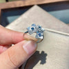 Silver Open Finger Ring Flower Leaf Design Green Golden Vintage Stackable For Women Girl Jewelry Gift - Image 22
