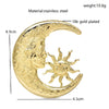 Stainless Steel Sun And Moon Brooches For Women Unisex 2-color Moon-God Luna Figure Minilmaist Chic Brooch Pins Gifts - Image 4
