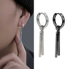 Jewelry Titanium Steel Punk Cool Men Women Ear Clip Stud Earrings Long Stick Pendant Hip Hop Drop Party Earring - Image 2