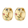 Gold Color Big Hoop Earrings for Women Zircon Star Round Circle Piercing Earrings Party Jewelry Accessories - Image 15