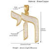 2pcs/lot Hebrew Life Love Star Colorful Shell Charm Pendant, Gold Plated Jewelry Necklace Bracelet Accessories - Image 38