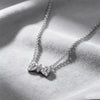 Silver Star Moon, Snowflake, Bow Design Zircon Inlaid Necklace, Women's Jewelry Valentine's Day Gift - Image 3