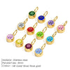Colorful Birthstone Pendant Necklace in Gold-Tone or Silver-Tone - Image 31
