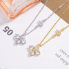 Silver Dainty Lucky CZ Leaf Necklace for Women Gold Plated Flowers Elegant Pendant Necklace Wedding Jewelry - Image 5