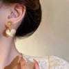 Flower Pearl Heart Drop Earrings Silver Needle Hollow Out Earrings Retro Accessories Women Wedding Jewelry - Image 6