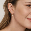 Three-Piece Rhombus Pendant Hoop Earring Set in Gold-Tone or Silver-Tone - Image 9