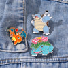 Kawaii Anime Brooch Charizard Venusaur Squirtle Lapel Pins Enamel Brooch Cute Badges for Backpacks Jewelry Fans Gifts - Image 4