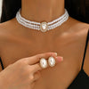 Imitation Pearl Necklace Earrings Set For Women Jewelry Classic Styles Party Accessories Holiday Gifts - Image 5