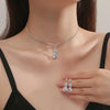 Rhinestone Necklace and Drop Earring Set in Multiple Color Styles - Image 13