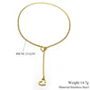 Heart O-ring Long Chain For Women Men Punk Rock Necklace Stainless Steel Key Lock Necklaces Adjustable Y-Necklace Jewelry Gift - Image 6