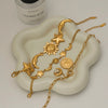 Sunshine Beach Ocean Bracelet Gold Plated Stainless Sun Star Moon Steel Pendant Bracelet Set Women's Jewelry Summer - Image 4