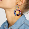 Acrylic Clip on Earrings Long Geometric Square Circle Without Piercing Ear Clips for Women - Image 3