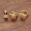 3PCS Korean Shiny Zirconia Star Clip Earring Set For Women Stainless Steel Charm Female Sweet Ear Cuff Cartilage Earring Jewelry - Image 3