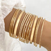 Stackable Bangle Bracelet Set in Gold-Tone and Silver-Tone - Image 26