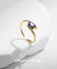 MODIAN 925 Sterling Silver Exquisite Tanzanite Color Oval CZ Rings Trendy Gold Color Stackable Jewelry For Women Gifts