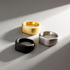 1PC Minimalist Signet Rings Women Men Stainless Steel Wide Rectangle Geometric Rings Wedding Jewelry Gift - Image 3