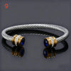 Stainless Steel Birthstone Twists Cuff Bangle for Women Rhinestone Design Stackable Bangle Bracelet Jewelry Gifts - Image 8