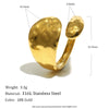 Spiral Open Series Ring Twisted Multi-layered Ring Hammed Flower Stainless Steel Jewelry Accessories - Image 11