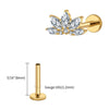 Titanium 16G Marquise Lotus CZ Flower Flat Back Stud Labret Tragus Helix Cartilage Conch Earring Piercing - Image 17
