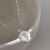 Ventfille Silver Circular Geometry Rose Necklace Dropwise Glaze Korean Gentle Jewelry Birthday Gift - Image 2