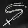 Hip Hop Iced Out Cross Pendant Necklace Strap 4mm Zircon Tennis Chain Men Women Sparkling Necklace Punk Jewelry Gift - Image 7