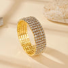 Classic Multilayer Shiny Crystal Rhinestone Cuff Bracelets Bangles Women Wristband Gold Silver Color Wedding Bracelet Jewelry - Image 9