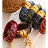 Exclusive Multi-Color Acrylic Resin Wide Statement Bracelet Bangle Stainless Steel Autumn Winter Sweater Wrist Jewelry - Image 5